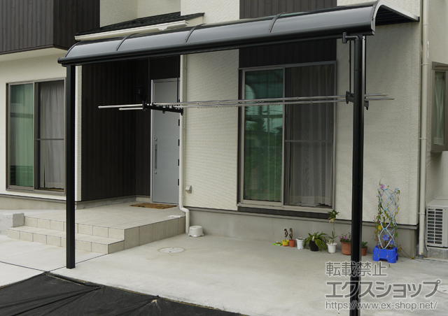 宮城県仙台市のLIXIL リクシル（トステム）のテラス屋根 ライザーテラスII R型 テラスタイプ 単体 積雪〜20cm対応 施工例