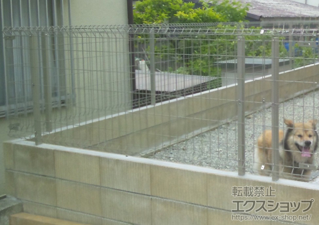 兵庫県姫路市ののフェンス・柵 イーネットフェンス1F型 自由柱タイプ 施工例