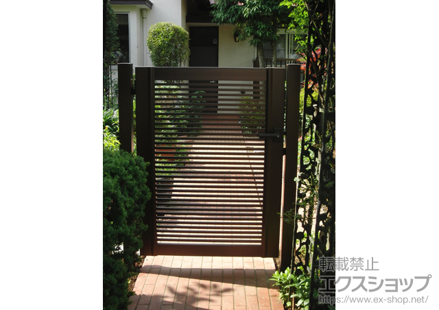茨城県潮来市のの門扉 エクスライン門扉1型 片開き 施工例