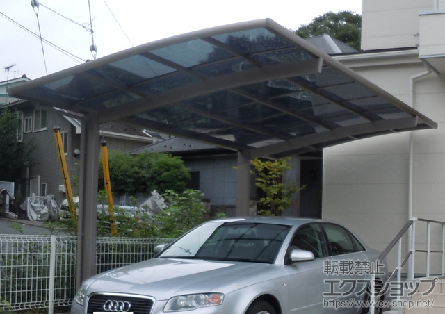 神奈川県横浜市のLIXIL リクシル（トステム）のカーポート カーブポートシグマIII 積雪〜30cm対応 施工例