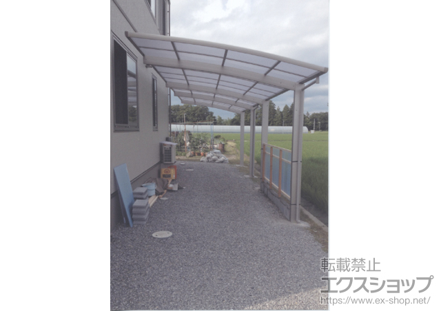 滋賀県東近江市ののカーポート プレシオスポート 縦連棟 積雪〜20?対応 施工例