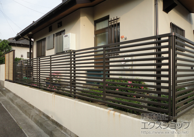 宮城県仙台市ののフェンス・柵 プリレオR3型フェンス フリーポールタイプ 施工例