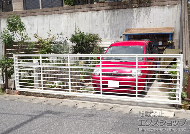 千葉県柏市ののカーゲート ワイドオーバードアS1型 手動式 施工例