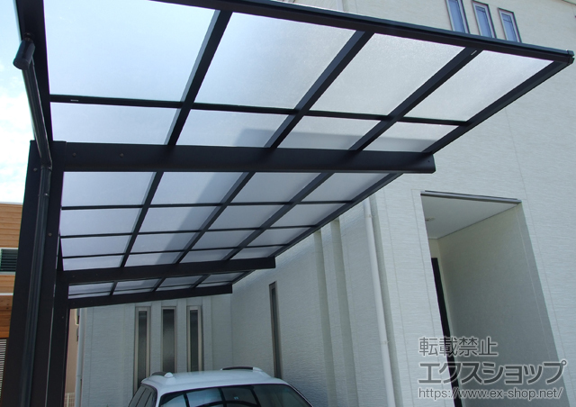 兵庫県西宮市ののカーポート エフルージュ 延長 積雪〜20cm対応 施工例