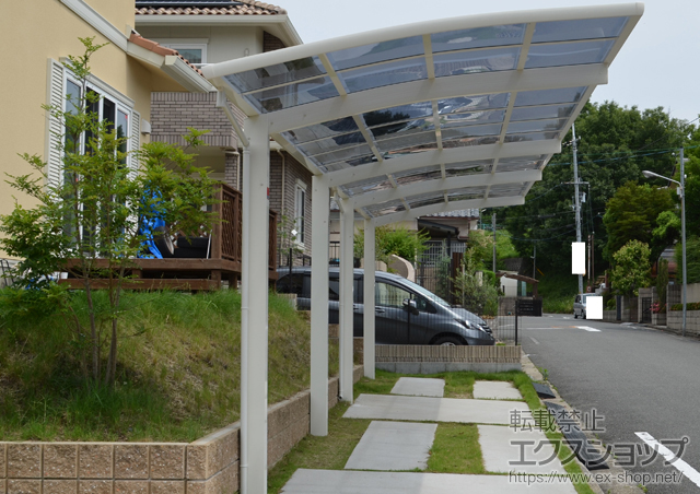 奈良県奈良市ののカーポート レイナポート 縦連棟　積雪〜20cm対応 施工例