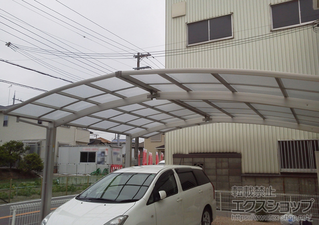 大阪府泉南郡熊取町ののカーポート プレシオスポート M合掌 積雪〜20cm対応 施工例