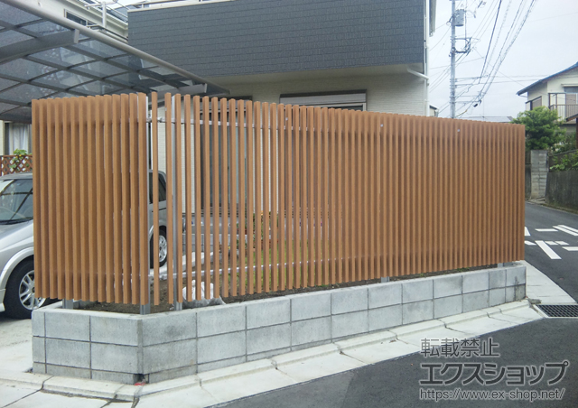 神奈川県横浜市ののフェンス・柵 プログコートフェンスF1型 マテリアルカラー フリーポールタイプ 施工例