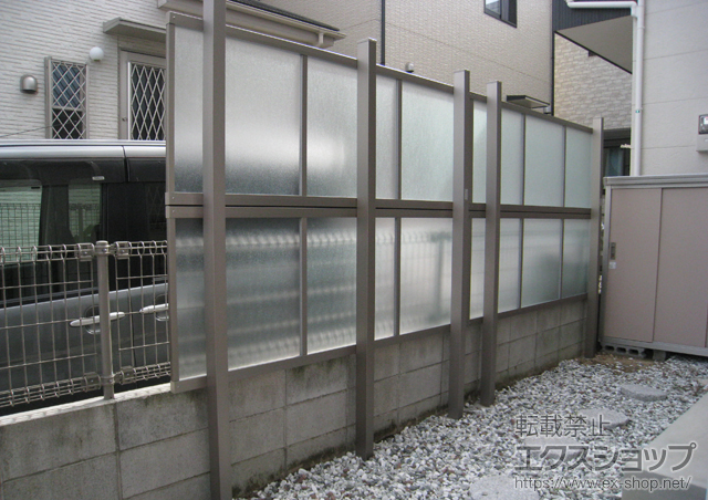 千葉県市川市ののフェンス・柵 シャレオR P型フェンス アルミ多段柱施工 施工例