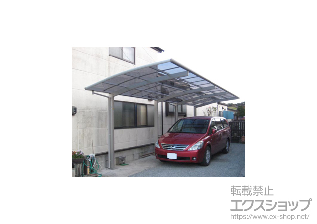 宮城県東松島市ののカーポート プレシオスポート 縦連棟 積雪〜20cm対応 施工例