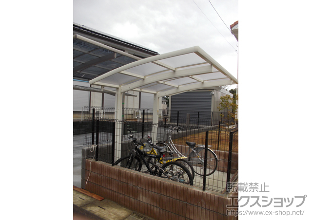 茨城県つくばみらい市ののサイクルポート・駐輪場 レイナポート ミニ 積雪〜20cm対応 施工例