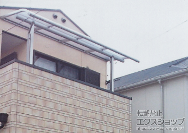 大阪府池田市ののテラス屋根 プレシオステラス R型 屋根タイプ 単体 積雪〜20cm対応 施工例