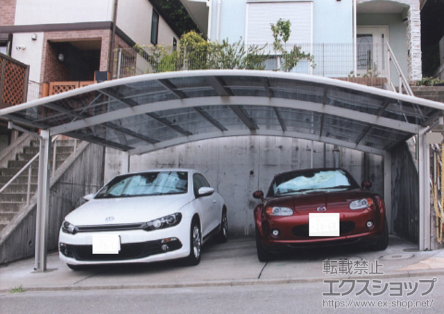 神奈川県横浜市ののカーポート プレシオスポート ワイド 積雪〜20?対応 施工例