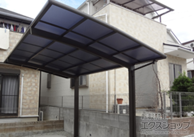 兵庫県神戸市のLIXIL リクシル（トステム）のカーポート カーブポートシグマ? 積雪〜30cm対応 施工例
