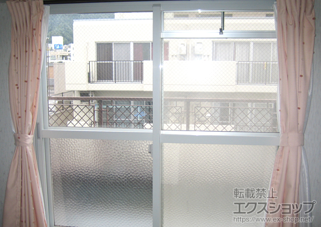 兵庫県神戸市のの二重窓（内窓） プラメイクE 引違い窓 2枚建+中桟付き+ふかし枠（70mm）3方+調整目板（3mm厚） 施工例