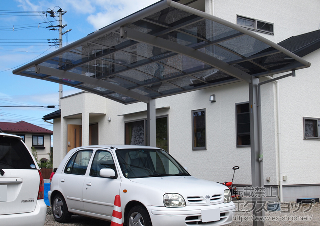 宮城県宮城郡松島町ののカーポート プレシオスポート 積雪〜20ｃｍ対応+着脱式補助柱 施工例