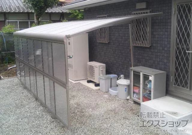 兵庫県篠山市のValue Selectのカーポート プレシオスポート　積雪～20cm対応+サイドパネル　2段 施工例