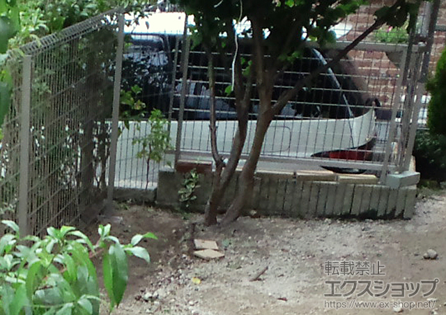 福岡県福岡市ののフェンス・柵 イーネットフェンス1F型 自由柱タイプ 施工例