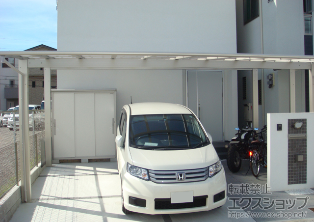 兵庫県神戸市ののカーポート エフルージュ ツイン 積雪〜20?対応 施工例