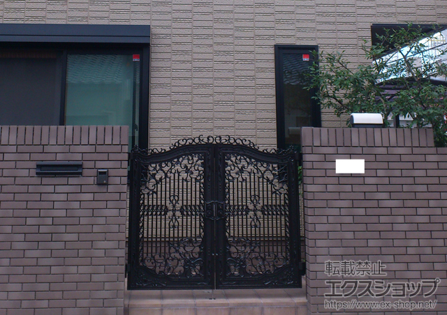 広島県広島市のの門扉 エルハーブ　両開き 施工例