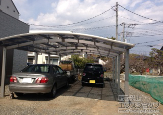 山梨県甲府市ののカーポート レイナツインポート 縦連棟 積雪〜20cm対応 施工例
