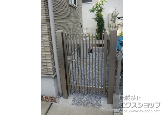 東京都練馬区のの門扉 ハイ千峰 片開き 柱使用 施工例