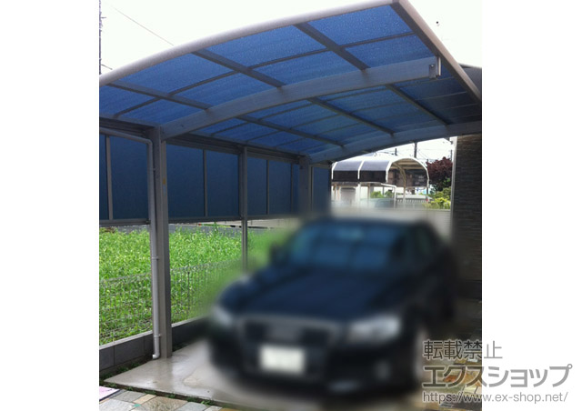 東京都立川市ののカーポート レイナポート 積雪〜20cm対応+サイドパネル 施工例