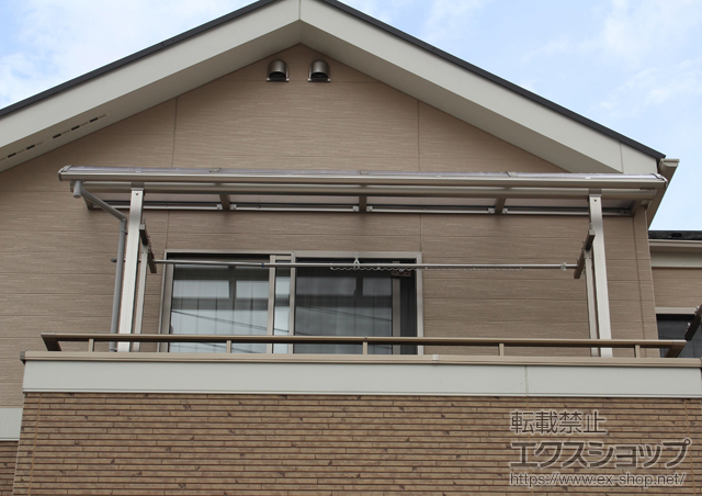 東京都府中市ののバルコニー・ベランダ屋根 プレシオステラス R型 屋根タイプ 単体 積雪〜20cm対応 施工例