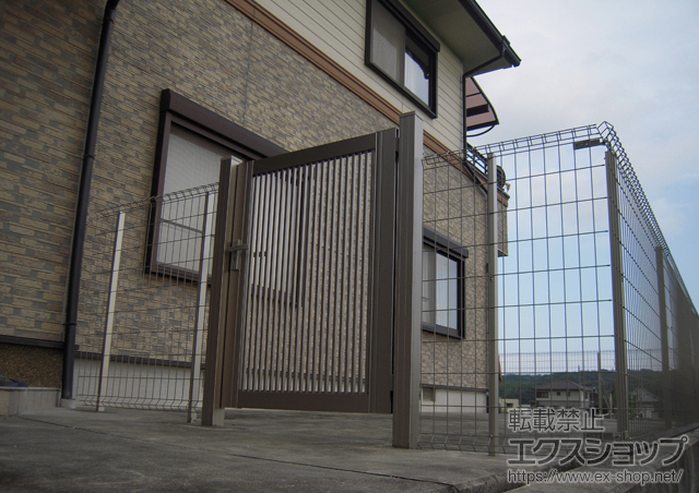 兵庫県加東市のの門扉 プリレオ R2型 片開き 柱使用 施工例