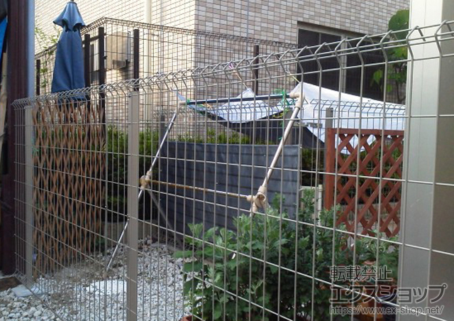 千葉県市川市ののフェンス・柵 イーネットフェンス1F型 自由柱タイプ 施工例