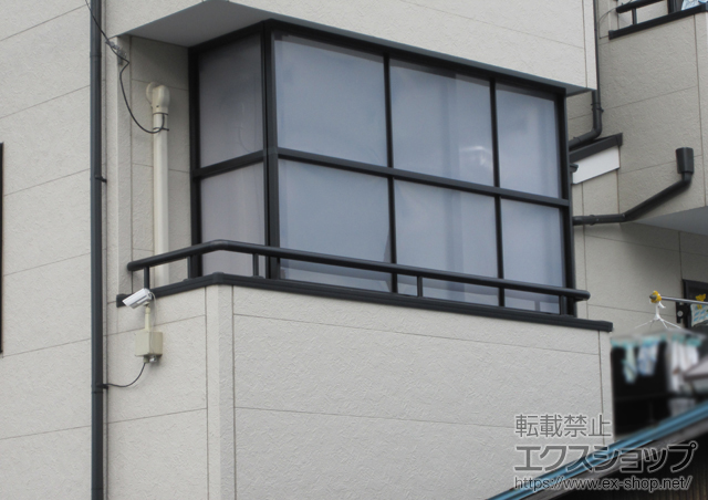 東京都板橋区のLIXIL リクシル（トステム）のバルコニー・ベランダ屋根 バルコニー囲い 屋根なしタイプ 特殊納まり 施工例
