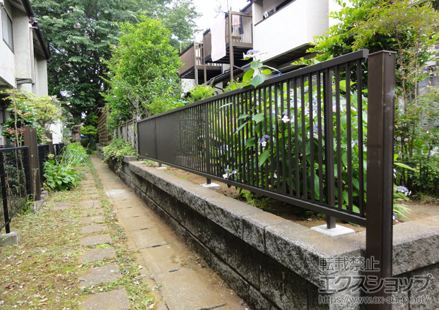 千葉県柏市ののフェンス・柵 プリレオR2型フェンス フリーポールタイプ 施工例