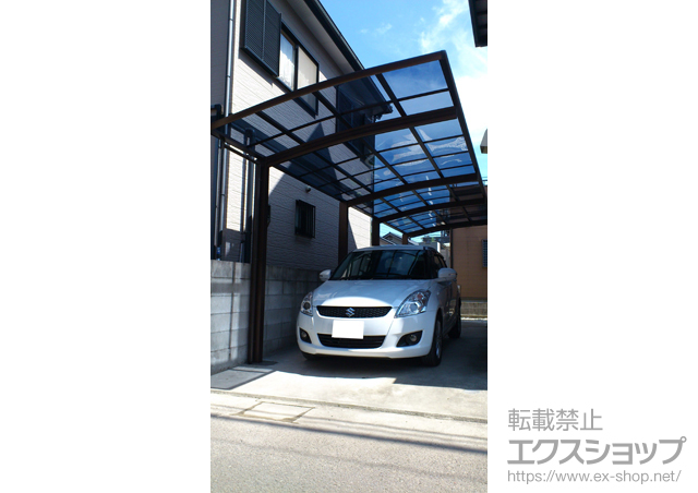 徳島県徳島市ののカーポート レイナポートZ 縦連棟 積雪〜20cm対応 施工例