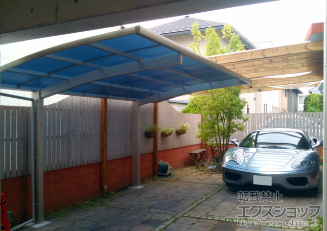 福島県郡山市ののカーポート プレシオスポート 積雪〜20cm対応 施工例