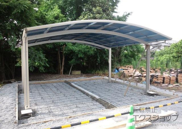 福岡県宮若市ののカーポート レイナツインポート 積雪〜20cm対応 施工例