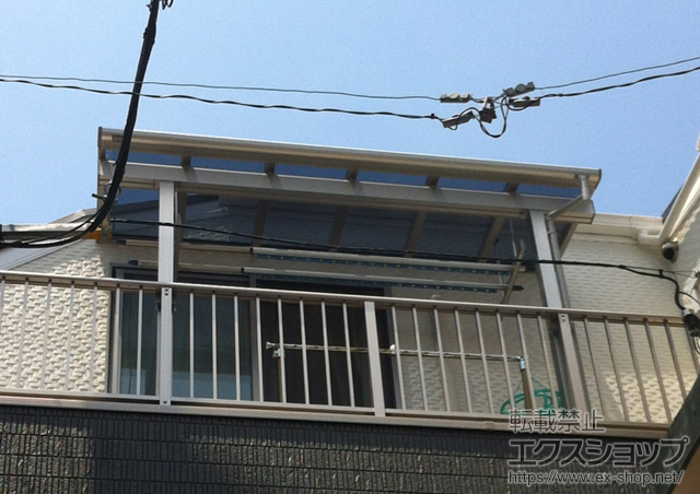 兵庫県神戸市ののバルコニー・ベランダ屋根 ヴェクターテラス F型 1500 屋根タイプ 単体 積雪〜50cm対応 施工例