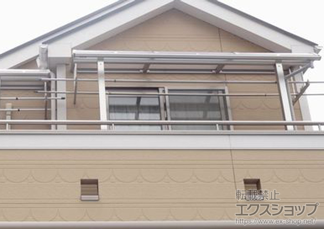 埼玉県さいたま市ののバルコニー・ベランダ屋根 ヴェクターテラス R型 屋根タイプ 単体 積雪〜20cm対応 施工例