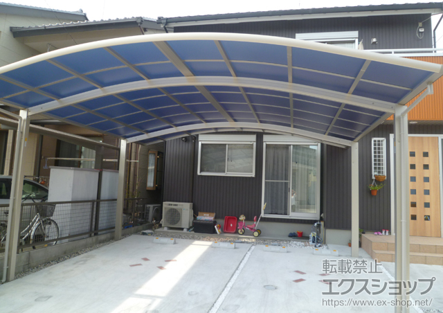 愛知県一宮市ののカーポート レイナツインポート 積雪〜20cm対応 施工例