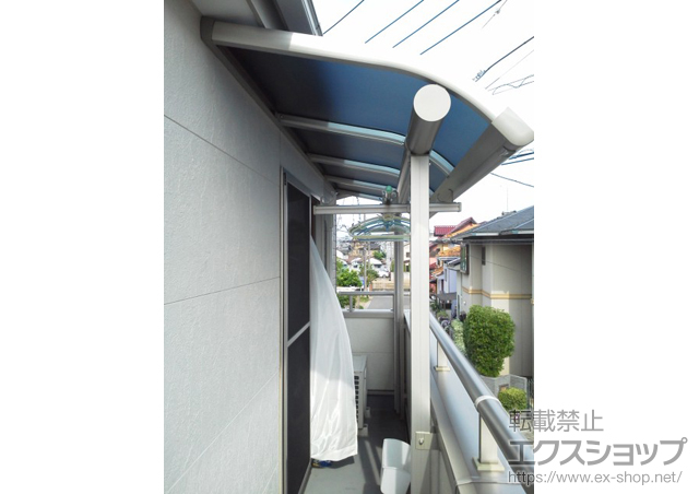 埼玉県越谷市ののバルコニー・ベランダ屋根 プレシオステラス R型 屋根タイプ 単体 施工例