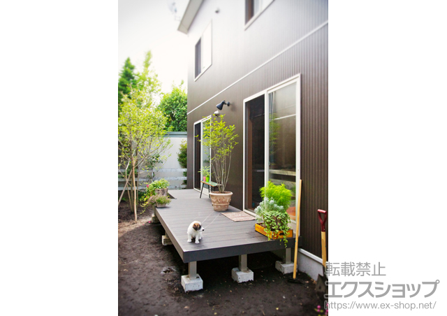 栃木県宇都宮市ののウッドデッキ リウッドデッキ 200 連棟 施工例