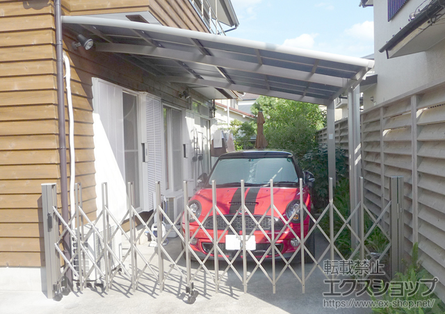 神奈川県藤沢市のLIXIL リクシル（トステム）のカーポート ルーフポートシグマIII 積雪〜20cm対応 施工例