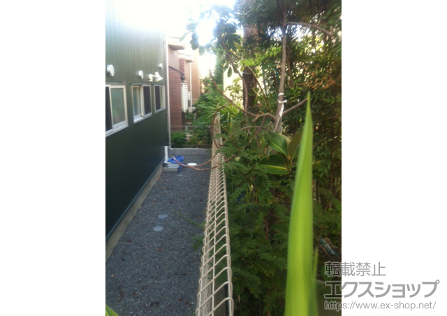 神奈川県鎌倉市ののフェンス・柵 メッシュフェンス G10-R 自由柱方式 施工例