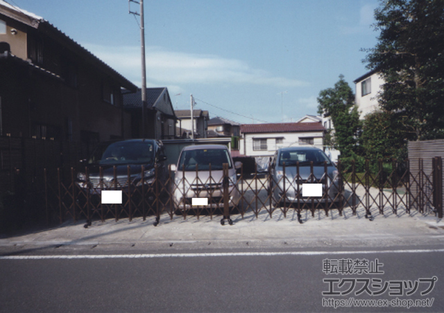 神奈川県相模原市ののカーゲート トリップゲート PB型 ノンレール 両開き 施工例