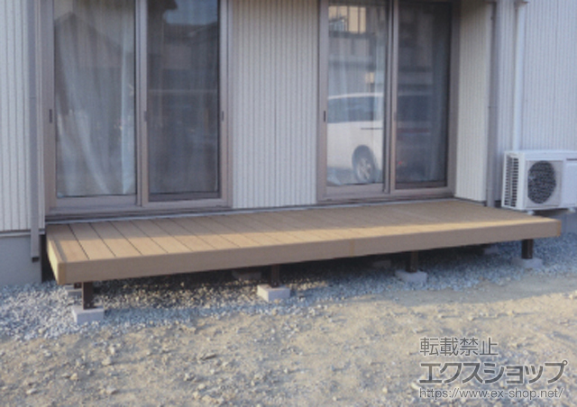 岩手県紫波郡紫波町のLIXIL リクシル（トステム）のウッドデッキ リコステージII 施工例