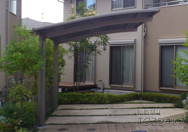 千葉県千葉市のLIXIL リクシル（トステム）のカーポート カーブポートシグマIII 積雪〜30cm対応 施工例