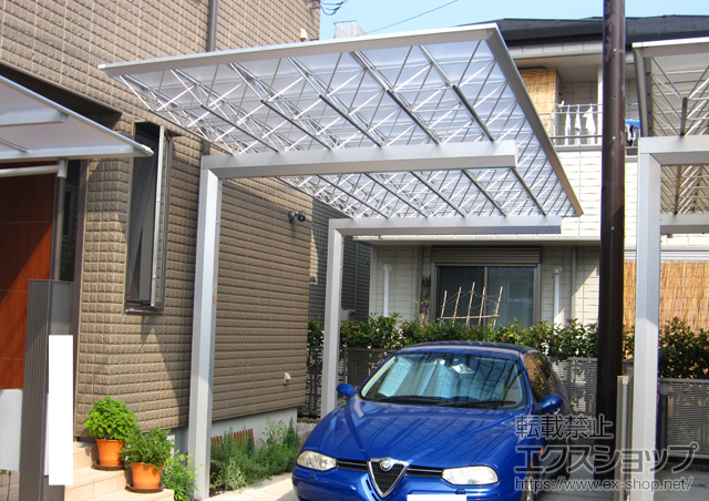 東京都日野市ののカーポート M.シェード 積雪〜20cm対応 施工例