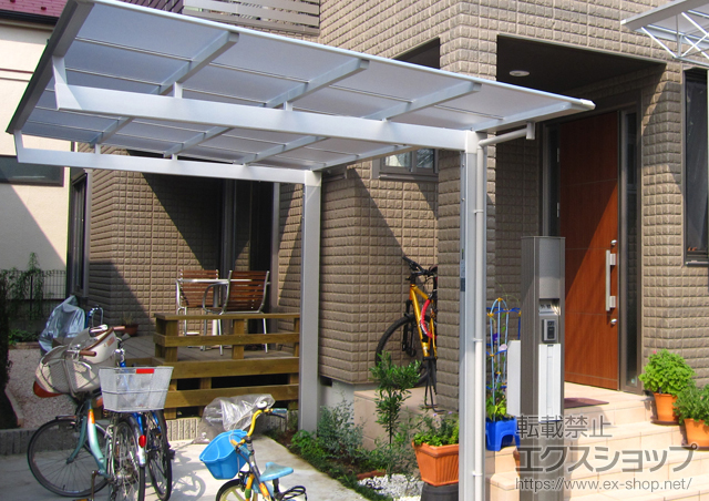 東京都日野市ののカーポート マイリッシュ 前上がり 積雪〜20cm対応 施工例