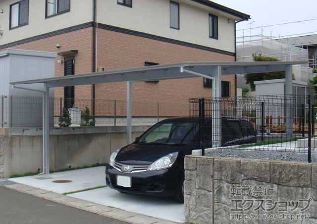 宮城県仙台市ののカーポート アーキデュオ ワイド 積雪〜20cm対応 施工例