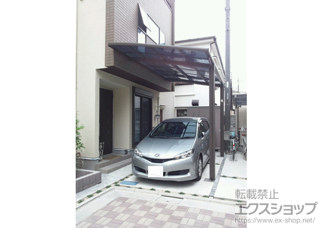 東京都葛飾区のLIXIL リクシル（トステム）のカーポート ルーフポートシグマIII 積雪〜30cm対応 施工例