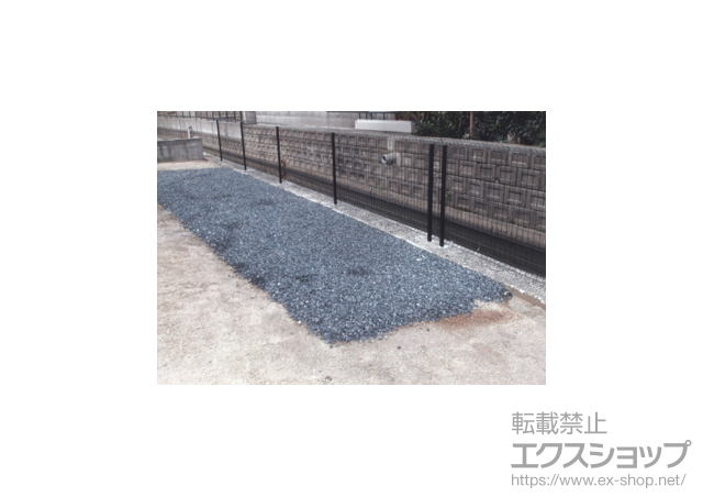 鳥取県東伯郡北栄町ののフェンス・柵 イーネットフェンス1F型 自由柱タイプ 施工例