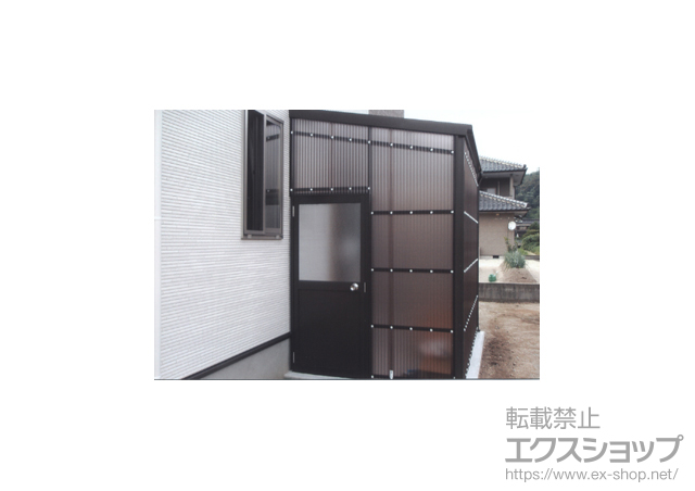 鳥取県東伯郡北栄町のLIXIL リクシル（トステム）のストックヤード フリーヤード ドアタイプ 積雪〜20cm対応 施工例